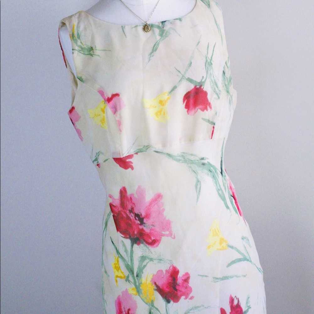 Abstract floral print maxi